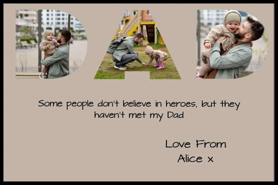 Dad Photo Upload Framed Print